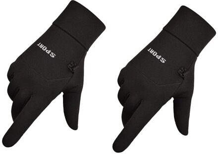 Winter Handschoenen Mannen Waterdichte Handschoenen Winter Handschoenen Touchscreen Voor Fietsen Unisex Mannen Sport Fietsen Handschoen Gant Homme zwart