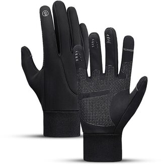 Winter Handschoenen Touchscreen Handschoenen Winddicht Anti Slip Warme Handschoenen Voor Fietsen Hardlopen Wandelen Golfen Vissen Voor Vrouwen Ai zwart / M