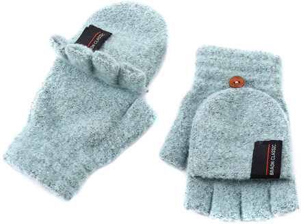 Winter Handschoenen Volledige En Halfs Vinger Mitten Warm Dikke Gezellige Mannen Gebreide Handschoenen Lxh groen