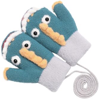 Winter Handschoenen Windscherm Handschoenen Voor 6-10 Jaar 15X15Cm Guantes Invierno Kids Handschoenen Cartoon Volledige Vinger warm Dikker Wanten B