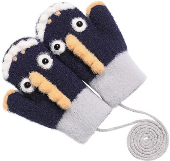 Winter Handschoenen Windscherm Handschoenen Voor 6-10 Jaar 15X15Cm Guantes Invierno Kids Handschoenen Cartoon Volledige Vinger warm Dikker Wanten