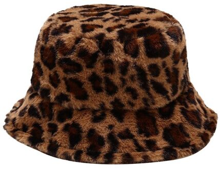 Winter Herfst Emmer Hoed Warm Houden Pluche Visser Hoed Luipaard Patroon Mode Toevallige Hoed Thicken Winddicht 9