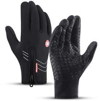 Winter Herfst Mannen Vrouwen Bike Sneeuw Fiets Handschoenen Touchscreen Windstop Siliconen Fietsen Handschoenen Zwart Waterdicht Bike Handschoenen Xl