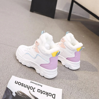 Winter High Top New Women Fashion Sneakers Cold Protection Keep Warm Women Sneakers Light Outdoor Cotton Shoes Zapatos De Mujer