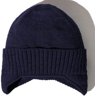 Winter Hoed Mannen Vrouwen Effen Kleur Gebreide Mutsen Hoed Warm Handigst Hoed Outdoor Casual Skullcap Zachte Motorkap Hoeden donker blauw
