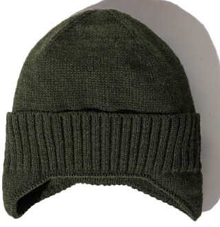 Winter Hoed Mannen Vrouwen Effen Kleur Gebreide Mutsen Hoed Warm Handigst Hoed Outdoor Casual Skullcap Zachte Motorkap Hoeden donker groen