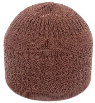 Winter Hoed Voor Vrouwen Gebreide Wol Cap Vrouwelijke Beanie Warm Te Houden, Katoen Hoeden, skullcap Casual Hedging Caps Bruin