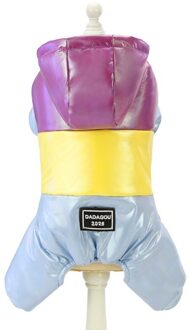 Winter Hond Wasserdicht Regenboog Vier-Legged Gewatteerde Jas Kleding Super Warme Jas Waterdicht Kleding Franse Bulldog XL