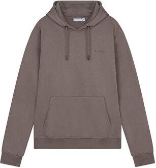 winter hoodie jongens - Finn - taupe - Maat 152