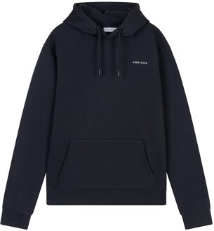 winter hoodie jongens - Nick - navy blauw - Maat 140