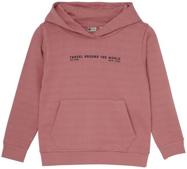 winter hoodie jongens - rood - print - maat 140