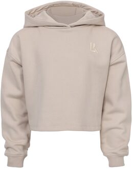 winter hoodie meisjes - beige - maat 152