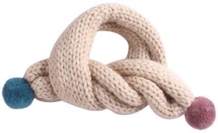 Winter Kid Sjaal effen Gebreide Zachte Warme Sjaals Halswarmer Winter Jongens Meisjes Baby Accessoires Beige