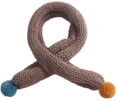 Winter Kid Sjaal effen Gebreide Zachte Warme Sjaals Halswarmer Winter Jongens Meisjes Baby Accessoires khaki
