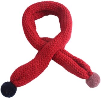 Winter Kid Sjaal effen Gebreide Zachte Warme Sjaals Halswarmer Winter Jongens Meisjes Baby Accessoires Rood
