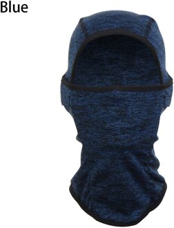 Winter Kids Winddicht Ski Gezicht Die Kinderen Fleece Halswarmer Met Helm Liner Kap Jongens Meisjes Fietsen Sjaal Balaclava blauw