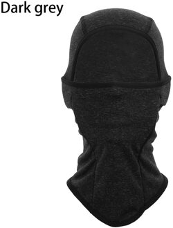 Winter Kids Winddicht Ski Gezicht Die Kinderen Fleece Halswarmer Met Helm Liner Kap Jongens Meisjes Fietsen Sjaal Balaclava donker grijs