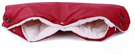 Winter Kinderwagen Hand Muff Kinderwagen Kinderwagen Warm Bont Fleece Hand Cover Buggy Clutch Winkelwagen Mof Handschoen Kinderwagen Accessoires rood 45x45cm