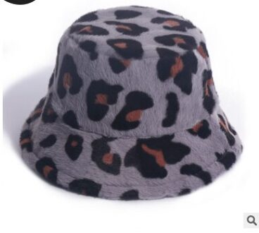 Winter Koe Luipaard Print Faux Fur Pluche Emmer Hoeden Voor Vrouwen Outdoor Warme Muts Zachte Fluwelen Visser Cap Dame Mode panama B