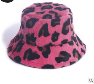Winter Koe Luipaard Print Faux Fur Pluche Emmer Hoeden Voor Vrouwen Outdoor Warme Muts Zachte Fluwelen Visser Cap Dame Mode panama