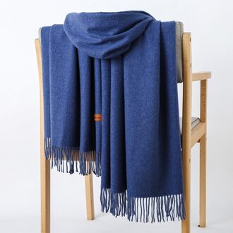 Winter Kwasten Warm All-Match Casual Sjaal Groen Blauw