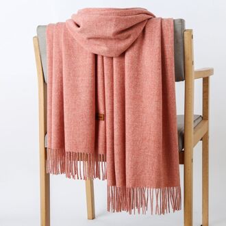 Winter Kwasten Warm All-Match Casual Sjaal Groen Roze