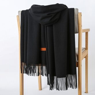 Winter Kwasten Warm All-Match Casual Sjaal Groen zwart