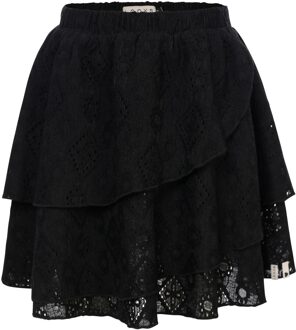 winter lace rok meisjes - zwart - maat 110