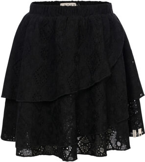 winter lace rok meisjes - zwart - maat 128