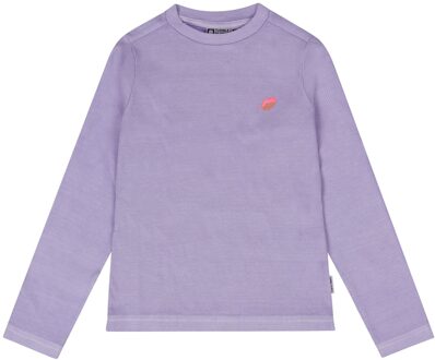 winter longsleeve t-shirt meisjes - paars - Bonheur - maat 110
