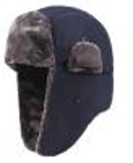 Winter mannen Bomber Hoeden Dikker Plus Fluwelen Warme Outdoor Sneeuw Cap Oorbeschermers Fietsen Winddicht Hoeden Cap voor Mannen Мужская шапка Blauw