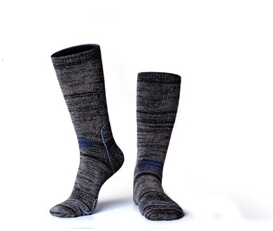 Winter Mannen Katoen Thermische Ski Sokken Dikker Snowboard Fietsen Sport Sokken Vochtopname Hoge Elastische Thermosocks diep blauw / L(EU 39-42)