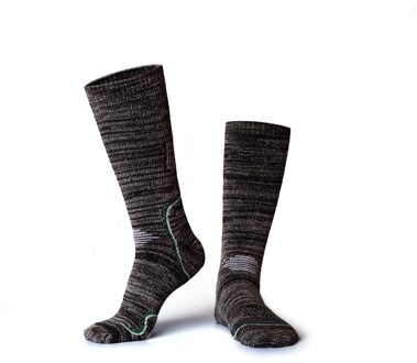 Winter Mannen Katoen Thermische Ski Sokken Dikker Snowboard Fietsen Sport Sokken Vochtopname Hoge Elastische Thermosocks Donkergrijs / L(EU 39-42)