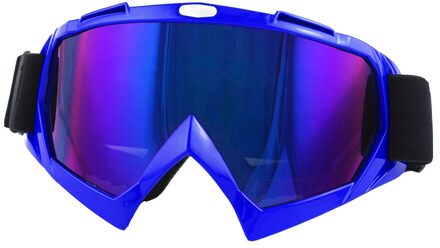 Winter Mannen Motocross Goggles Oogbescherming Anti-Uv Winddicht Glazen Voor Dirt Bike Motorcycle Motorbike Scooter Ski Sneeuwscooter blauw