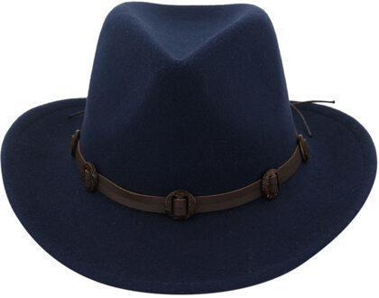 Winter Mannen & Vrouwen Hoed Vrouwen Mode Klassieke Vintage Britse Herfst Laday Jazz Streetwear Vilten Hoeden # P35 Marineblauw