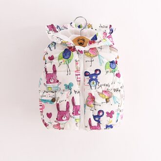 Winter Meisjes Vest Dikke Katoenen Bloemen Vest Voor Meisjes Baby Meisjes Vest Voor Kids Bovenkleding Kinderen ClothingHW0015 13-18 months