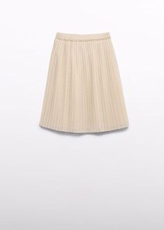 winter midi rok meisjes - beige - Maat 110