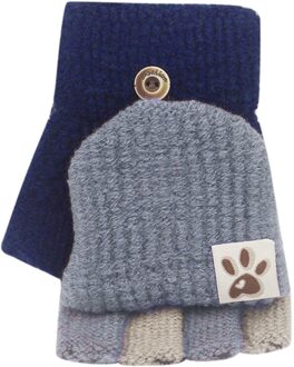 Winter Mode Soft Convertible Flip Top Handschoenen Kids Baby Winter Warm Gebreide Vingerloze Mitten Kawaii Kinderen Warme Handschoenen NY