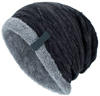 Winter Mutsen Slouchy Chunkys Warme Muts Voor Mannen Vrouwen Warme Zachte Breien Hoeden AIC88 zwart