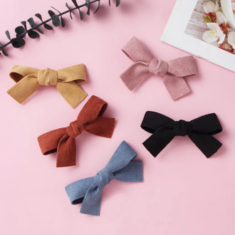 Winter Nylon Bows Hair Clip Headband Hand Tied Bow Nylon Headbands Baby Shower Gifts Girls Hair Accessories 8 Colors