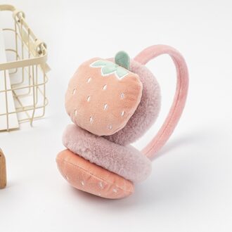 Winter Oor Warmer Oorbeschermers Vrouwen Leuke Cartoon Vruchten Oorwarmers Meisjes Warm Oorwarmers Mode Hoofdband Vrouwelijke Hoofddeksels aardbei