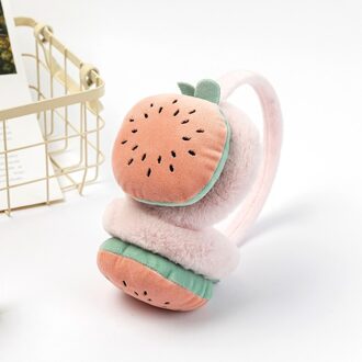 Winter Oor Warmer Oorbeschermers Vrouwen Leuke Cartoon Vruchten Oorwarmers Meisjes Warm Oorwarmers Mode Hoofdband Vrouwelijke Hoofddeksels watermeloen
