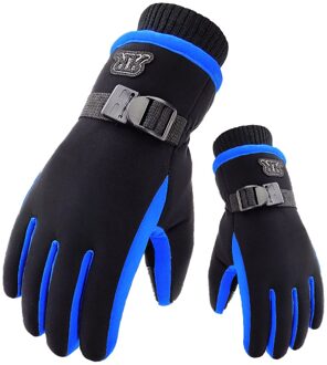 Winter Plus Fluwelen Warm Te Houden, Wind En Koude Sport Game Handschoenen De Beste Metgezel Voor Fietsen, wandelen En Outdoor Sport Blauw