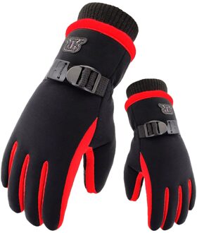 Winter Plus Fluwelen Warm Te Houden, Wind En Koude Sport Game Handschoenen De Beste Metgezel Voor Fietsen, wandelen En Outdoor Sport Rood