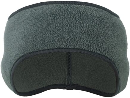 Winter Polar Fleece Warmer Hoofdband Oor Bescherming Hoge Elastische Hoofdband Oor Warmer Voor Mannen Vrouwen donker grijs