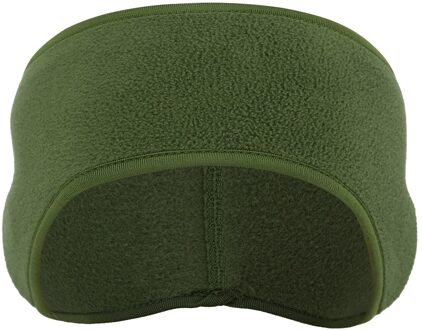 Winter Polar Fleece Warmer Hoofdband Oor Bescherming Hoge Elastische Hoofdband Oor Warmer Voor Mannen Vrouwen leger groen