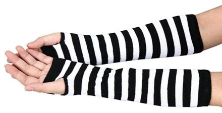 Winter Pols Arm Hand Warmer Gebreide Lange Vingerloze Handschoenen Mitten Mannen Vrouwen Handschoenen winkelen #30 wit