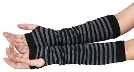 Winter Pols Arm Hand Warmer Gebreide Lange Vingerloze Handschoenen Mitten Mannen Vrouwen Handschoenen winkelen #30 zwart