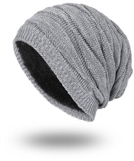 Winter Riding Cap Warm Beanie Mannen Gebreide Hoed Toevallige Mannelijke Effen Kleur Fiets Fietsen Mannen Hoeden 5 Kleuren grijs