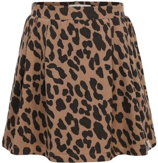 winter rok meisjes - bruin - luipaard - maat 104
